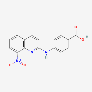 B1433694 4-[(8-Nitroquinolin-2-yl)amino]benzoic acid CAS No. 330663-19-9