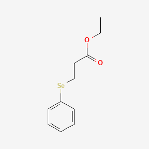 molecular formula C11H14O2Se B14336993 Propanoic acid, 3-(phenylseleno)-, ethyl ester CAS No. 109179-39-7