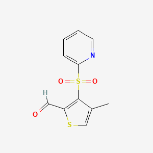B1433700 4-Methyl-3-(pyridine-2-sulfonyl)-thiophene-2-carbaldehyde CAS No. 1258283-07-6