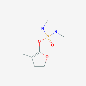 molecular formula C9H17N2O3P B14337024 Phosphorodiamidic acid, tetramethyl-, 3-methyl-2-furanyl ester CAS No. 105262-59-7