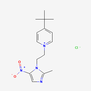 molecular formula C15H21ClN4O2 B14337080 1-(2-(2-Methyl-5-nitro-1H-imidazol-1-yl)ethyl)-4-(tert-butyl)pyridinium chloride CAS No. 96515-30-9