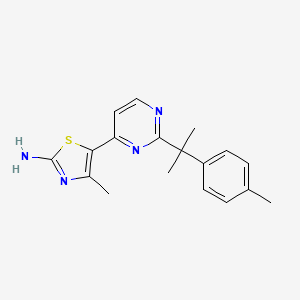 B1433709 4-Methyl-5-(2-(2-p-tolylpropan-2-yl)-pyrimidin-4-yl)thiazol-2-amine CAS No. 1217487-36-9