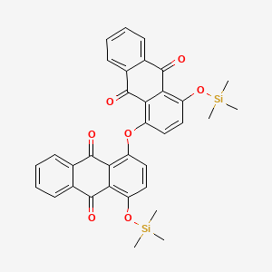 molecular formula C34H30O7Si2 B14337097 1,1'-Oxybis{4-[(trimethylsilyl)oxy]anthracene-9,10-dione} CAS No. 105926-53-2