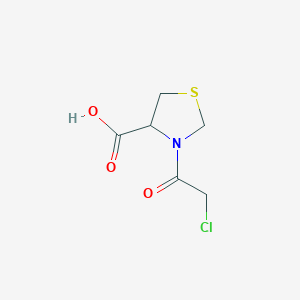 molecular formula C6H8ClNO3S B143371 3-(Chloroacetyl)-1,3-thiazolidine-4-carboxylic acid CAS No. 136086-20-9