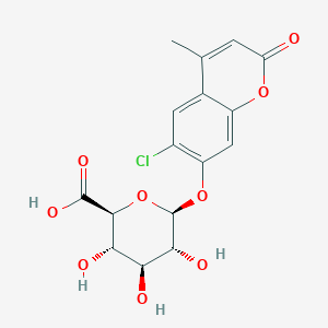 molecular formula C16H15ClO9 B1433712 6-氯-4-甲基伞形花素 β-D-葡萄糖醛酸酯 CAS No. 947175-17-9