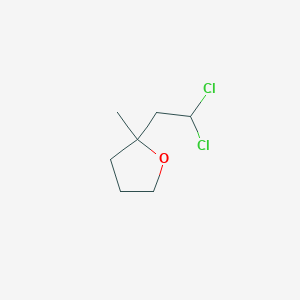 molecular formula C7H12Cl2O B14337130 2-(2,2-Dichloroethyl)-2-methyloxolane CAS No. 110812-44-7