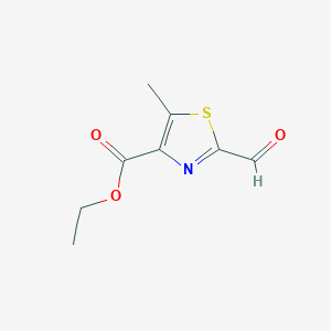 molecular formula C8H9NO3S B1433714 2-甲酰-5-甲基噻唑-4-羧酸乙酯 CAS No. 1282549-65-8