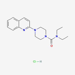 molecular formula C18H25ClN4O B14337140 1-Piperazinecarboxamide, N,N-diethyl-4-(2-quinolinyl)-, monohydrochloride CAS No. 101153-53-1