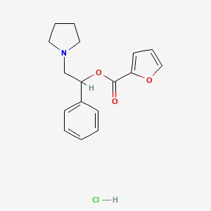 2-Furoic acid, alpha-(1-pyrrolidinylmethyl)benzyl ester, hydrochloride