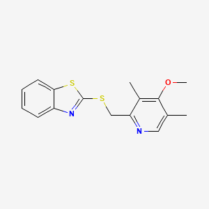 2-{[(4-Methoxy-3,5-dimethylpyridin-2-yl)methyl]sulfanyl}-1,3-benzothiazole