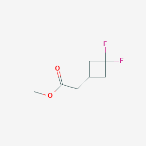 molecular formula C7H10F2O2 B1433734 2-(3,3-二氟环丁基)乙酸甲酯 CAS No. 1434141-84-0