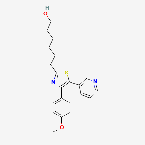 6-[4-(4-Methoxyphenyl)-5-(pyridin-3-yl)-1,3-thiazol-2-yl]hexan-1-ol