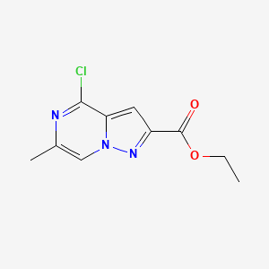 molecular formula C10H10ClN3O2 B1433736 4-氯-6-甲基吡唑并[1,5-a]哒嗪-2-羧酸乙酯 CAS No. 1449598-75-7