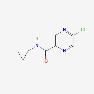 molecular formula C8H8ClN3O B1433742 5-氯-N-环丙基吡嗪-2-甲酰胺 CAS No. 1416176-75-4