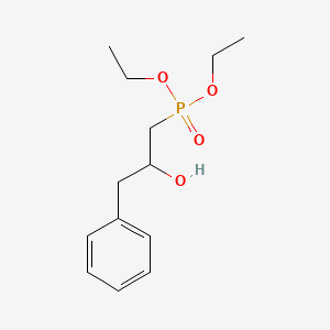 Phosphonic acid, (2-hydroxy-3-phenylpropyl)-, diethyl ester