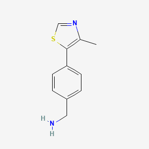 molecular formula C11H12N2S B1433745 (4-(4-Methylthiazol-5-yl)phenyl)methanamine CAS No. 1448189-30-7