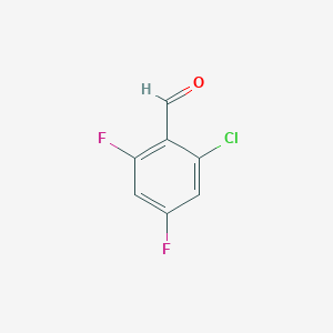 molecular formula C7H3ClF2O B1433746 2-氯-4,6-二氟苯甲醛 CAS No. 1261493-54-2