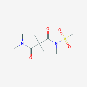 molecular formula C9H18N2O4S B14337463 N~1~-(Methanesulfonyl)-N~1~,N~3~,N~3~,2,2-pentamethylpropanediamide CAS No. 105728-80-1