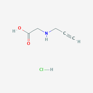 molecular formula C5H8ClNO2 B1433747 2-[(Prop-2-yn-1-yl)amino]acetic acid hydrochloride CAS No. 104501-33-9