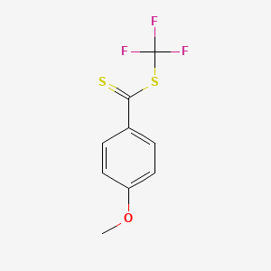 molecular formula C9H7F3OS2 B14337517 Trifluoromethyl 4-methoxybenzene-1-carbodithioate CAS No. 105501-64-2