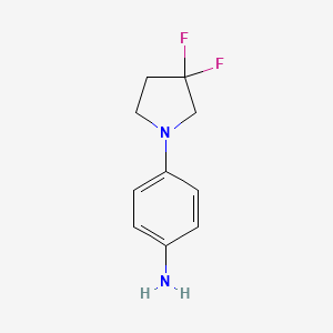 molecular formula C10H12F2N2 B1433752 4-(3,3-Difluoropyrrolidin-1-yl)aniline CAS No. 1211516-70-9