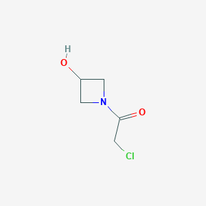 molecular formula C5H8ClNO2 B1433761 2-Chloro-1-(3-hydroxyazetidin-1-yl)ethan-1-one CAS No. 1628263-61-5