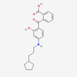 2-{4-[(3-Cyclopentylpropyl)amino]-2-hydroxybenzoyl}benzoic acid