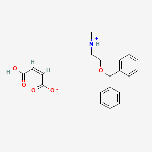 molecular formula C22H27NO5 B14337629 N,N-Dimethyl-2-((p-methyl-alpha-phenylbenzyl)oxy)ethylamine maleate CAS No. 100262-16-6