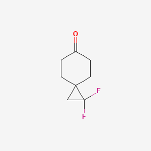 molecular formula C8H10F2O B1433766 1,1-二氟螺[2.5]辛-6-酮 CAS No. 1513853-81-0