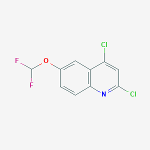 molecular formula C10H5Cl2F2NO B1433770 Quinoline, 2,4-dichloro-6-(difluoromethoxy)- CAS No. 1422496-25-0