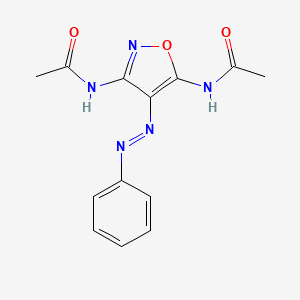 N-[3-Acetamido-4-(2-phenylhydrazinylidene)-1,2-oxazol-5(4H)-ylidene]acetamide