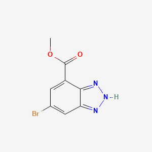 molecular formula C8H6BrN3O2 B1433775 methyl 5-bromo-1H-benzo[d][1,2,3]triazole-7-carboxylate CAS No. 1354763-56-6