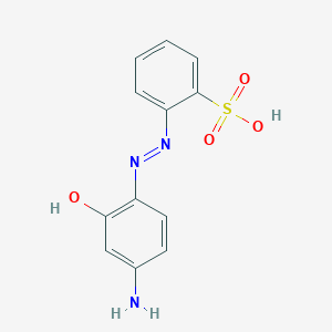 2-[2-(4-Amino-6-oxocyclohexa-2,4-dien-1-ylidene)hydrazinyl]benzene-1-sulfonic acid