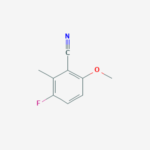 molecular formula C9H8FNO B1433777 3-Fluoro-6-methoxy-2-methylbenzonitrile CAS No. 1896827-63-6