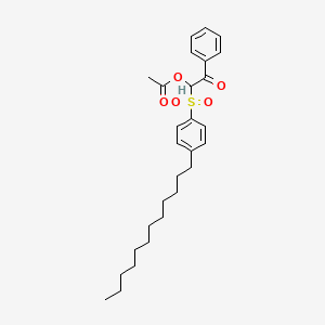 molecular formula C28H38O5S B14337887 1-(4-Dodecylbenzene-1-sulfonyl)-2-oxo-2-phenylethyl acetate CAS No. 105491-03-0