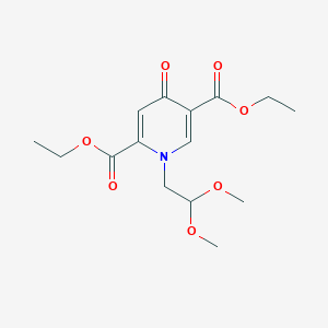 molecular formula C15H21NO7 B1433789 Diethyl 1-(2,2-dimethoxyethyl)-4-oxopyridine-2,5-dicarboxylate CAS No. 1246616-75-0