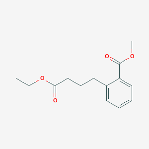 molecular formula C14H18O4 B14337924 Methyl 2-(4-ethoxy-4-oxobutyl)benzoate CAS No. 105986-53-6