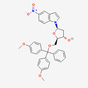 molecular formula C34H32N2O7 B1433799 1-(5-O-(DIMETHOXYTRITYL)-beta-D-2-DEOXYRIBOFURANOSYL)-5-NITROINDOLE CAS No. 869355-18-0