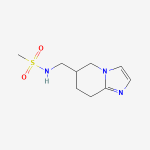 molecular formula C9H15N3O2S B1433803 N-{5H,6H,7H,8H-imidazo[1,2-a]pyridin-6-ylmethyl}methanesulfonamide CAS No. 1803611-79-1