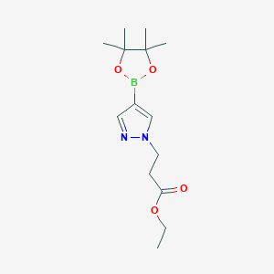 ethyl 3-(4-(4,4,5,5-tetramethyl-1,3,2-dioxaborolan-2-yl)-1H-pyrazol-1-yl)propanoate