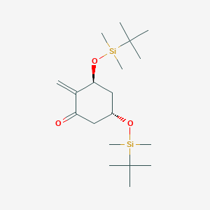 molecular formula C19H38O3Si2 B143382 (3S,5S)-3,5-双(叔丁基二甲基甲硅烷基氧基)-2-亚甲基-环己酮 CAS No. 190062-19-2