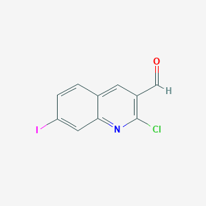 molecular formula C10H5ClINO B1433822 2-Chloro-7-iodoquinoline-3-carbaldehyde CAS No. 1621615-08-4