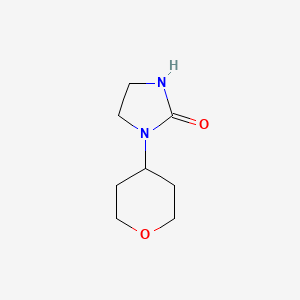 molecular formula C8H14N2O2 B1433823 1-(Oxan-4-yl)imidazolidin-2-one CAS No. 1551962-95-8