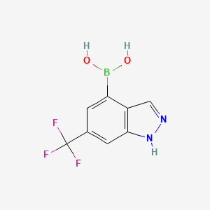 molecular formula C8H6BF3N2O2 B1433825 [6-(Trifluoromethyl)-1H-indazol-4-yl]boronic acid CAS No. 1454301-73-5