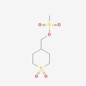 molecular formula C7H14O5S2 B1433827 (1,1-二氧化四氢-2H-噻吩并-4-基)甲基甲磺酸甲酯 CAS No. 1010836-46-0