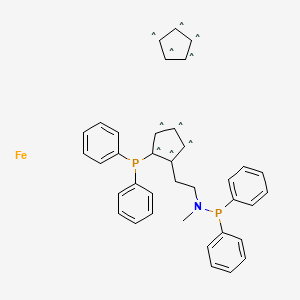 molecular formula C37H35FeNP2 B1433840 (S)-N-Methyl-N-diphenylphosphino-1-[(R)-2-(diphenylphosphino)ferrocenyl]ethylamine CAS No. 406681-09-2