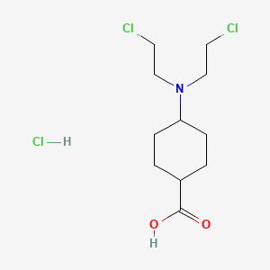 Cyclohexanecarboxylic acid, 4-(bis(2-chloroethyl)amino)-, hydrochloride