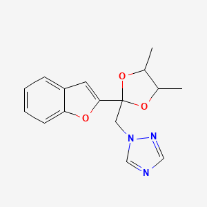 1-((2-(2-Benzofuranyl)-4,5-dimethyl-1,3-dioxolan-2-yl)methyl)-1H-1,2,4-triazole