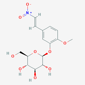 molecular formula C15H19NO9 B1433854 2-甲氧基-4-(2-硝基乙烯基)苯基 β-D-吡喃葡萄糖苷 CAS No. 70622-80-9