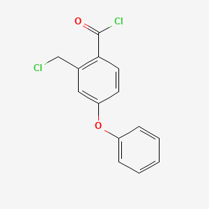 molecular formula C14H10Cl2O2 B1433856 2-(Chloromethyl)-4-phenoxybenzoyl chloride CAS No. 1537180-07-6